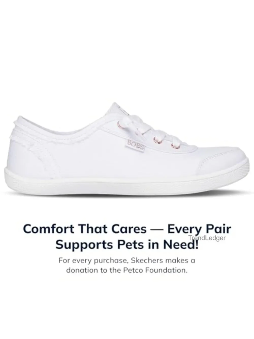 Skechers Bobs B Cute Canvas Slip On Sneaker Memory Foam Vegan
